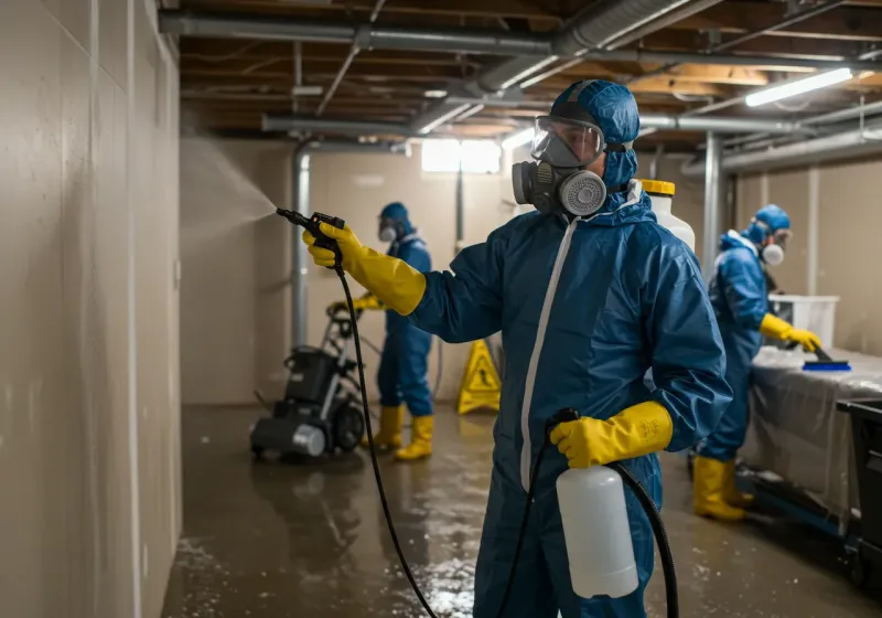 Basement Sanitization and Antimicrobial Treatment process in Kiefer, OK